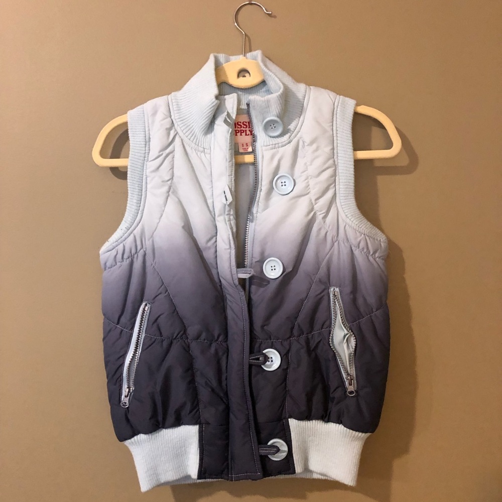 Blue Ombré Puffer Vest
